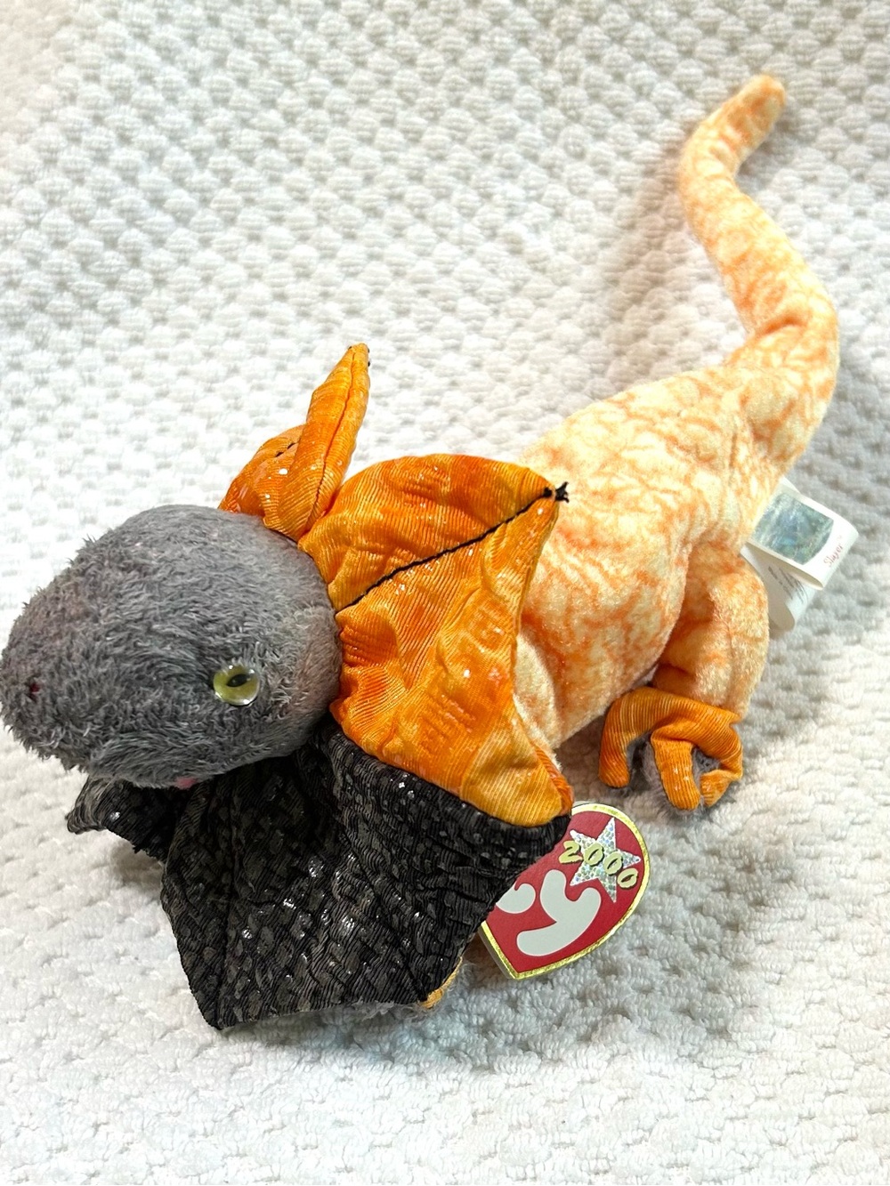 4/$20 Ty Beanie Baby “Slayer” 2000 Frilled Lizard Dragon Pellets Retired
